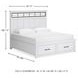 Ashbryn White And Natural King Panel Storage Bed