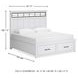 Ashbryn White And Natural California King Panel Storage Bed