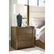 Marxmore Brown 3 Drawer Nightstand with USB Charging