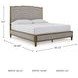 Sharlance Light Brown California King Upholstered Panel Bed