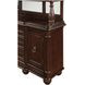 Antoinette Brown 3 Drawers 4 Glass Door Buffet and Hutch with LED lighting