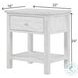 Lakeside Elegant Distressed 1 Drawer Nightstand with USB Charging