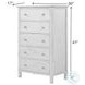 Lakeside Elegant Distressed 5 Drawer Chest