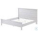 Lakeside Distressed White King Panel Bed