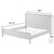 Lakeside Distressed White King Panel Bed