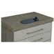 B00913 Water White And Light Taupe Nightstand with LED Lighting
