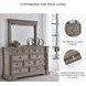 Blairhurst Light Grayish Brown 10 Drawer Dresser and Rectangular Mirror with LED