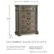Ardenfield Light Brown 5 Drawer Chest