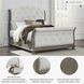 Ardenfield Light Brown And White Queen Upholstered Sleigh Bed