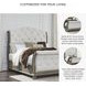 Ardenfield Light Brown And White Queen Upholstered Sleigh Bed