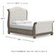 Ardenfield Light Brown And White Queen Upholstered Sleigh Bed