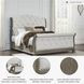 Ardenfield Light Brown And White King Upholstered Sleigh Bed