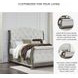 Ardenfield Light Brown And White King Upholstered Sleigh Bed