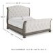 Ardenfield Light Brown And White King Upholstered Sleigh Bed