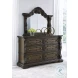 Maylee Dark Brown Dresser with Mirror