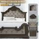 Maylee Dark Brown King Upholstered Panel Bed