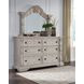 Valleymont Antique White 6 Drawer Dresser and Arched Mirror