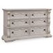 Valleymont Antique White 6 Drawer Dresser and Arched Mirror