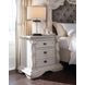 Valleymont Antique White 3 Drawer Nightstand with USB Charging
