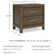 Cabalynn Light Brown 2 Drawer Nightstand