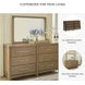 Cabalynn Light Brown 6 Drawer Dresser and Rectangular Mirror