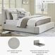 Cabalynn Light Brown Queen Upholstered Panel Bed