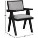Magnolia Black Short Back Arm Chair Set of 2