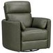 Radius Lyric Sage Leather Swivel Glider Power Recliner with USB Charging