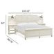 Silverwillow Egg Shell White King Wall Panel Bed with 2 Nightstand and USB Charging