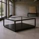 Glaze Onyx Square Glass Top Cocktail Table