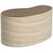 Ishiko Light Brown and Warm Brown Free Form Medium Concrete Top Outdoor Cocktail Table