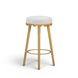 Oodle Cream Performance Vegan Mohair Upholstered Bar Stool