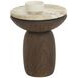 Orlena Macchiato Outdoor Round End Table