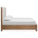 Plum Creek Sierra Brown and Elite Dove California King Upholstered Panel Bed