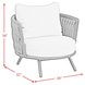 Java Gray Upholstered Outdoor Accent Chair Set of 2