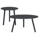 Java Dark Gray Outdoor 2 Piece Round Sintered Stone Top Occasional Table Set