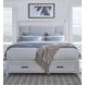 Americana Modern Cotton King Upholstered Storage Shelter Bed