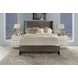 Angel Himalaya Charcoal King Upholstered Panel Bed