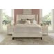 Angel Himalaya Ivory King Upholstered Panel Bed