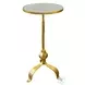 Barclay Gold Leaf Round Cigar Accent Table