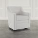 Barrett White Upholstered Swivel Accent Armchair