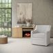 Barrett White Upholstered Swivel Accent Armchair