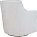 Barrett White Upholstered Swivel Accent Armchair