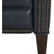 Barrett Barone Navy Blue Leather Lounge Power Recliner with USB Charging and Nailhead Trim
