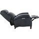 Barrett Barone Navy Blue Leather Lounge Power Recliner with USB Charging and Nailhead Trim