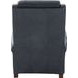 Barrett Barone Navy Blue Leather Lounge Power Recliner with USB Charging and Nailhead Trim