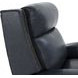Barrett Barone Navy Blue Leather Lounge Power Recliner with USB Charging and Nailhead Trim