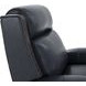 Barrett Barone Navy Blue Leather Lounge Power Recliner with USB Charging and Nailhead Trim