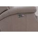 Barrett Cashmere Taupe Leather Lounge Power Recliner with Power Headrest