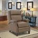 Barrett Cashmere Taupe Leather Lounge Power Recliner with Power Headrest